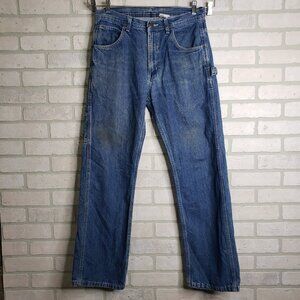 Key Carpenter Jeans Men’s 32x32 Blue Denim Workwear Utility Pants